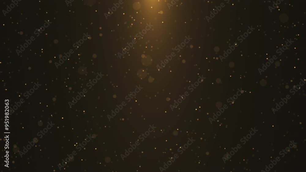 Wall mural erratic movement of bokeh particles. slowly rising steam in a beam of light.