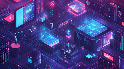 Big Data Ecosystem Integration, Illustrate big data ecosystem integration with an image showing data engineers integrating various data sources, such as databases, streams, and API