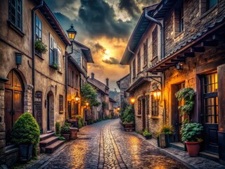 Fototapeta premium moody retro decay forgotten moments old town story