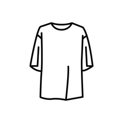 Boyfriend T-Shirt line black icon.