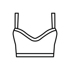 Tank Top line black icon.