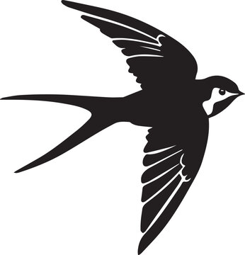 recommend clip art: Barn Swallow vector black silhouette design for T-Shirt