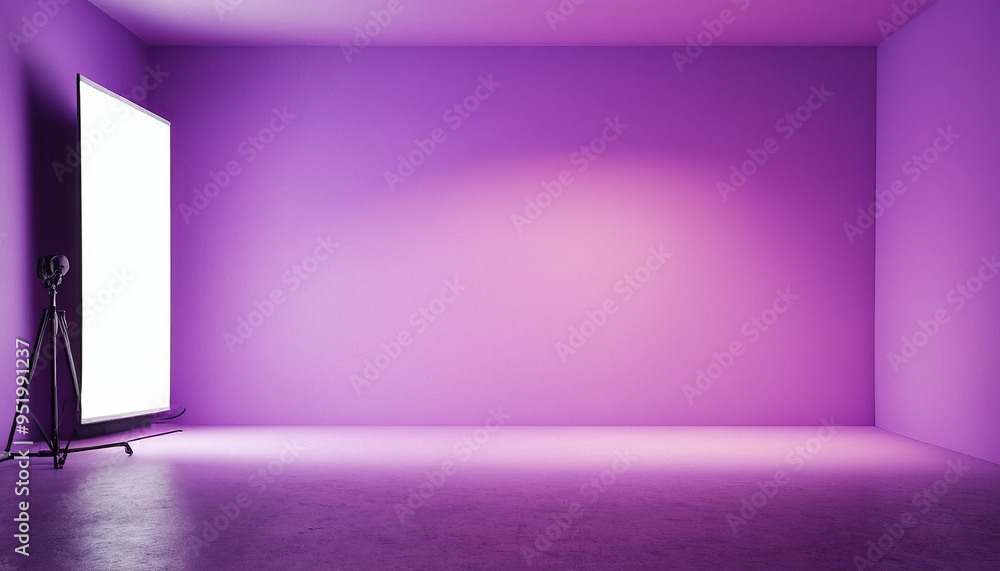 Aufkleber abstract empty smooth light purple studio room background design. studio background concept abstract