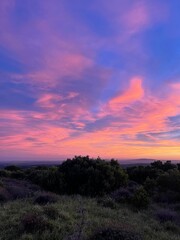 sunset in the mountains