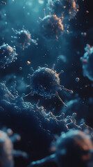 Fototapeta premium A microscopic view of cells