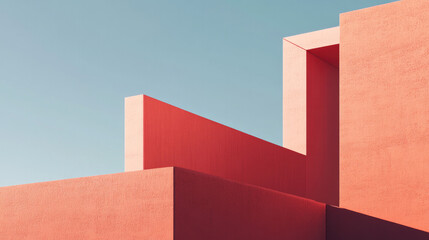 Minimalist Architecture Essence: A Visual Symphony of Simple Shapes, Clean Lines, and Subtle Textures Composing an Abstract Desktop Wallpaper.