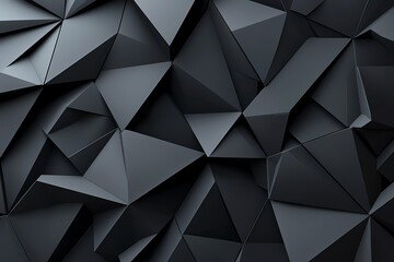 Abstract black geometric pattern of triangular shapes.