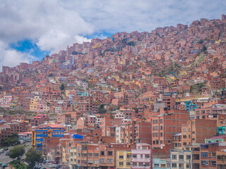 La Paz, vue générale et aérienne, capitale de la Bolivie