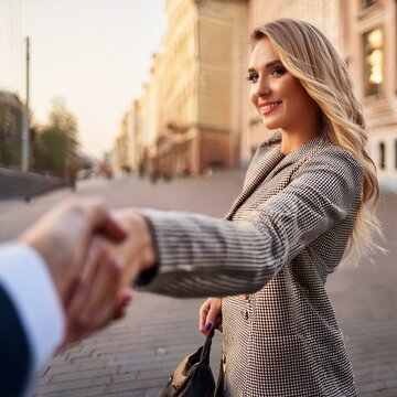 girlfriend holding my hand, AI generated
