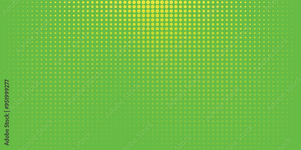 Wall mural dots halftone green color pattern gradient texture with technology digital background. dots pop art 