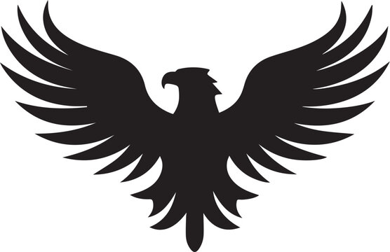 recommend clip art: Golden Eagle vector black silhouette design for T-Shirt