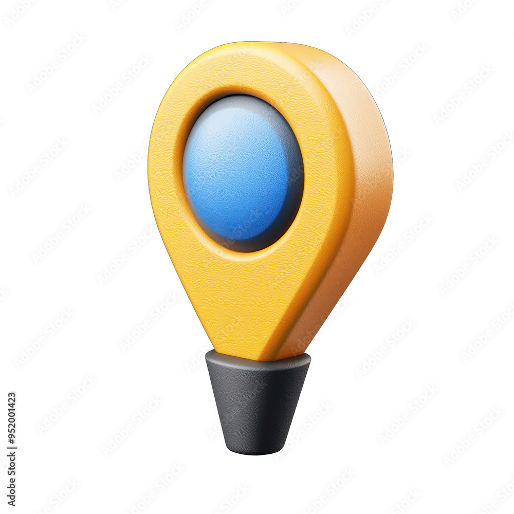 Poster 3d a colorful map pin icon symbolizing location and navigation in modern design. perfect for travel 