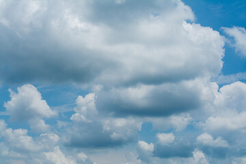 Sky and clouds in the rainy season, natural changes in weather, beauty of the sky