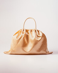 luxury bag in a gold fabric dust bag