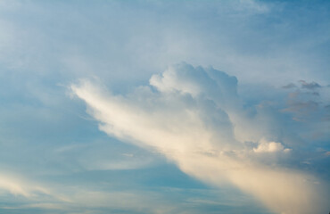 Sky and clouds in the rainy season, natural changes in weather, beauty of the sky