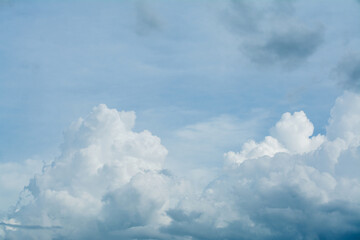 Sky and clouds in the rainy season, natural changes in weather, beauty of the sky