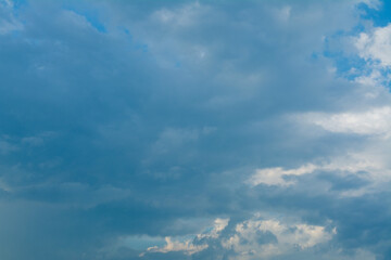 Sky and clouds in the rainy season, natural changes in weather, beauty of the sky