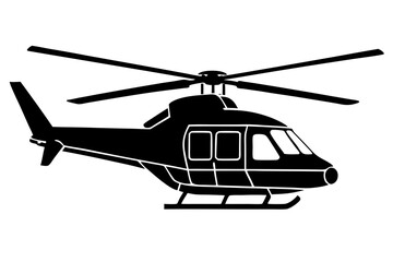 Helicopter silhouette vector illustration