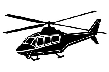 Helicopter silhouette vector illustration