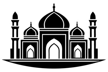 Islamic Mosque Logo silhouette vector illustration