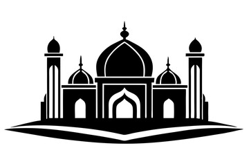 Islamic Mosque Logo silhouette vector illustration