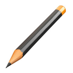 3D A close-up image of a graphite pencil perfect for illustrating creativity and writing tools. transparent background
