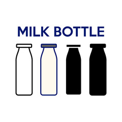 illustration of a bottle of milk icon
