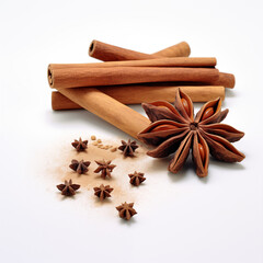 Christmas spices (Christmas scent ) isolated on white 