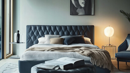 Elegant Nordic Bedroom with Cool Color Palett