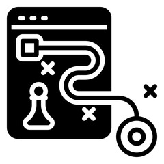 strategy icon, glyph icon style