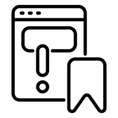 mark icon, line icon style