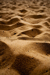 Sand on the beech, close up dunes