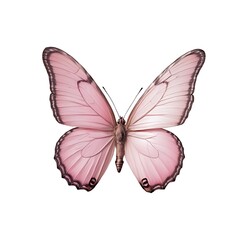 Fototapeta premium Pink butterfly, isolated on white background.