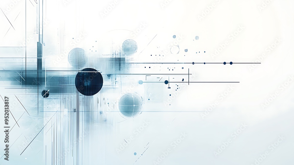 Poster abstract patterns of connectivity in a digital landscape representing modern technology