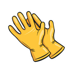 Obraz premium Cleaning Gloves vector icon