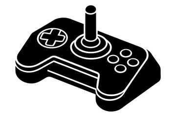 joystick icon silhouette vector illustration