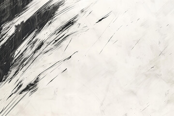 Obraz premium Delicate Canvas Graced by Subtle Diagonal Black Ink Strokes
