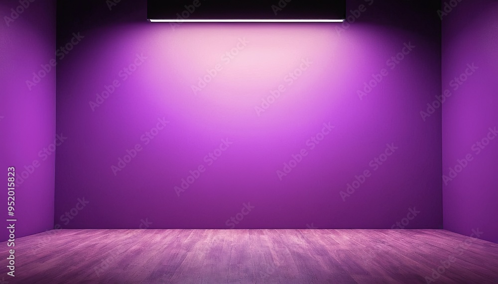 Poster abstract empty light gradient purple studio room empty room with shadows of window. display product 