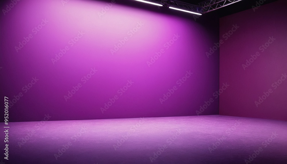 Poster abstract empty light gradient purple studio room empty room with shadows of window. display product 