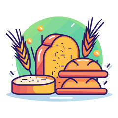 Gluten allergy vector icon