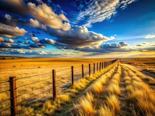 fences stretching endless plains lazy afternoon calm