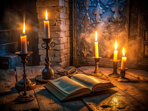 whispering shadows cryptic ciphertexts eerie candlelit ambiance