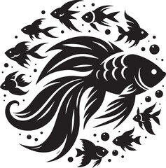 Fish Silhouette Vector Illustration