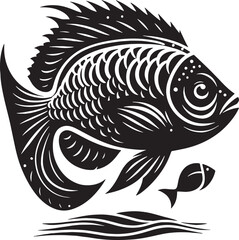 Fish Silhouette Vector Illustration