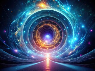 Obraz premium mysterious password portal swirling vortex mesmerizing lights