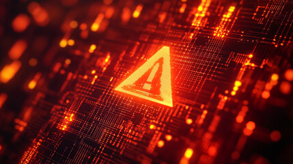 Fototapeta premium alert sign, warning sign, red hologram, error sign