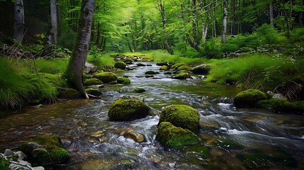 stream in the forest