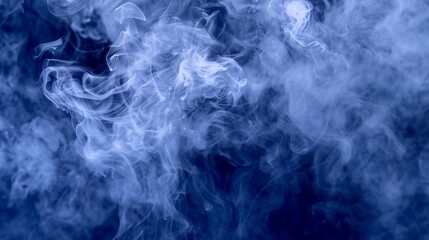 Blue Smoke Abstract.