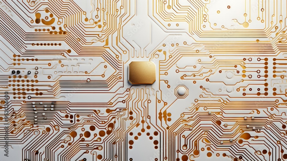 Poster close up of circuit board background. neural network ai generated art
