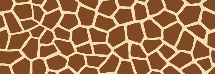 Hand drawn giraffe skin fur seamless pattern. animal abstract art background. © andin